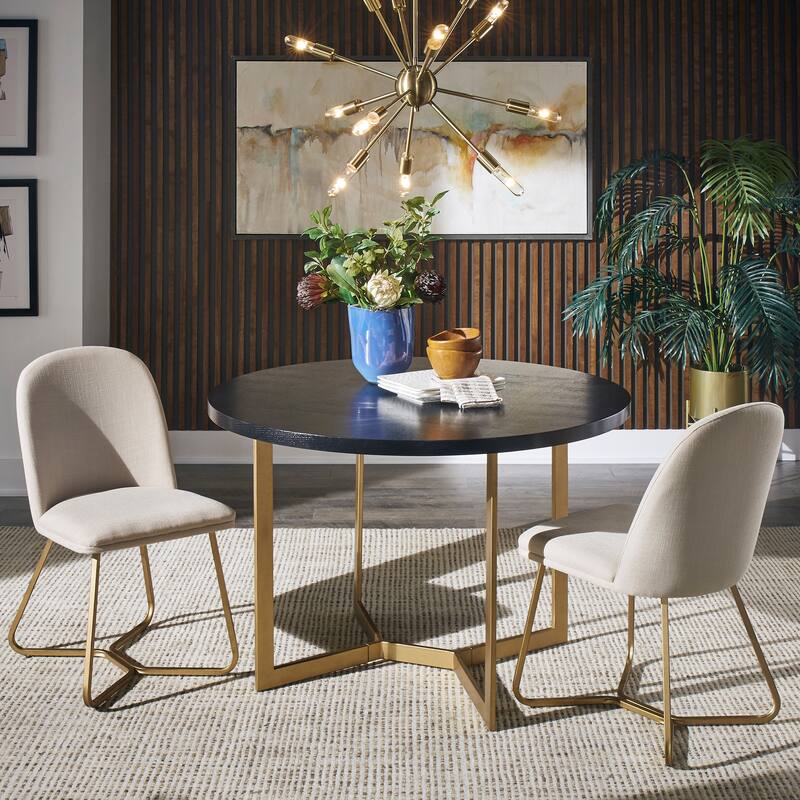 Cheyenne Gold Metal Dining Chair (Set of 2) by iNSPIRE Q Modern