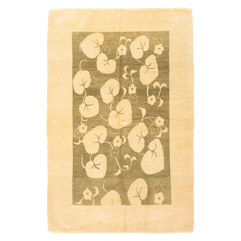 ECARPETGALLERY Hand-knotted Peshawar Ziegler Green Wool Rug - 4'2 x 6'2 - Green - 4'2 x 6'2