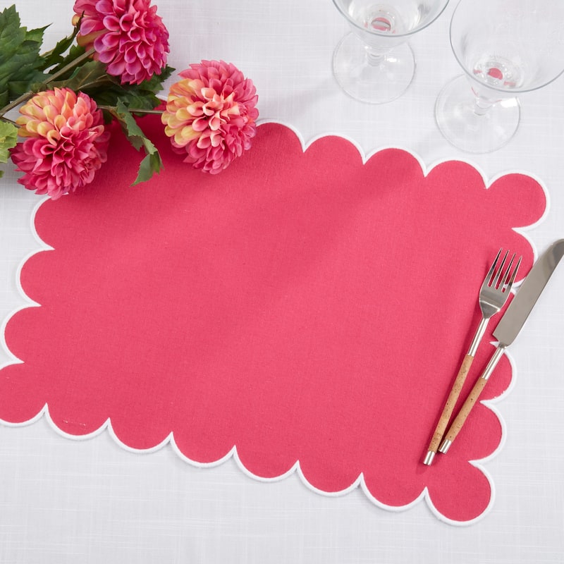 Eco Scallop Border Placemat (Set of 4) - 14"x20"