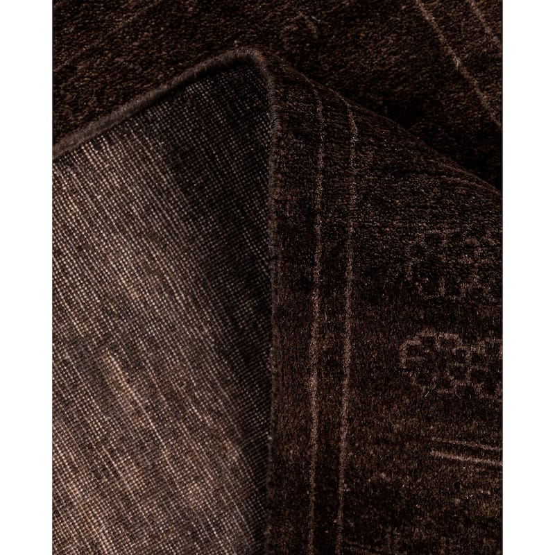 Overdyed One-of-a-Kind Hand-Knotted Runner Rug - Brown - 2' 7" x 4' 4"