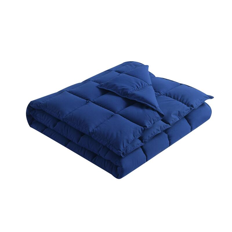 Water and Stain Resistant Bacteria Inhibiting Throw Blanket, 50" x 70" - Navy