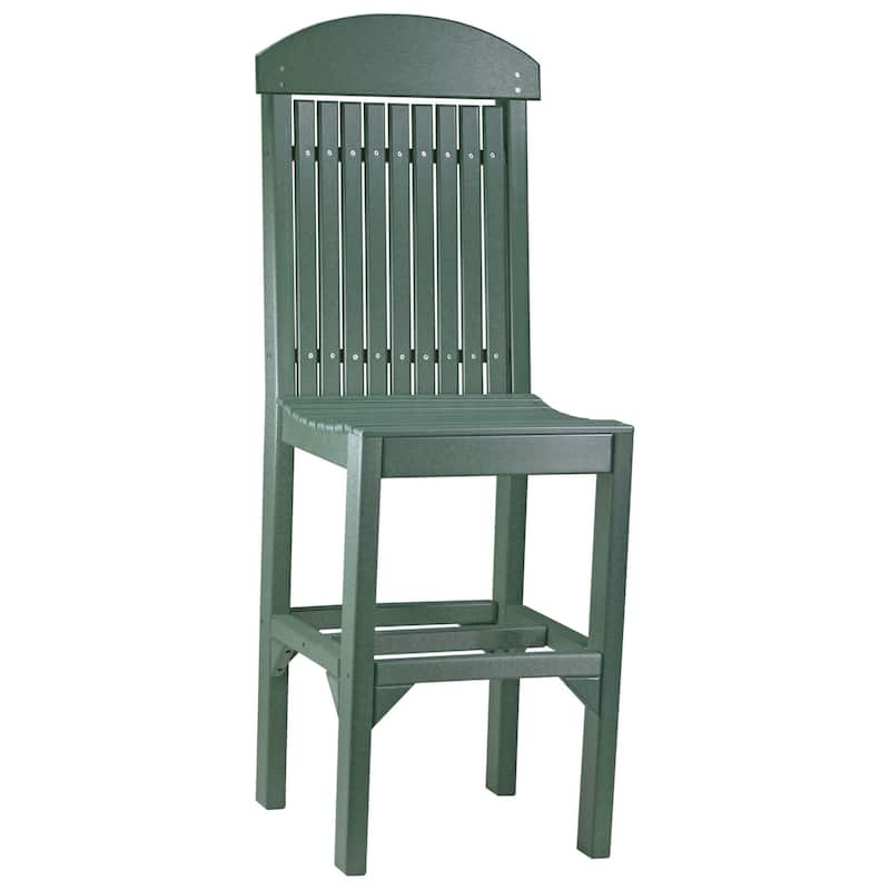 Set of 4 Poly Lumber Classic Dining Chairs - Side Chair - Green - Extra Tall