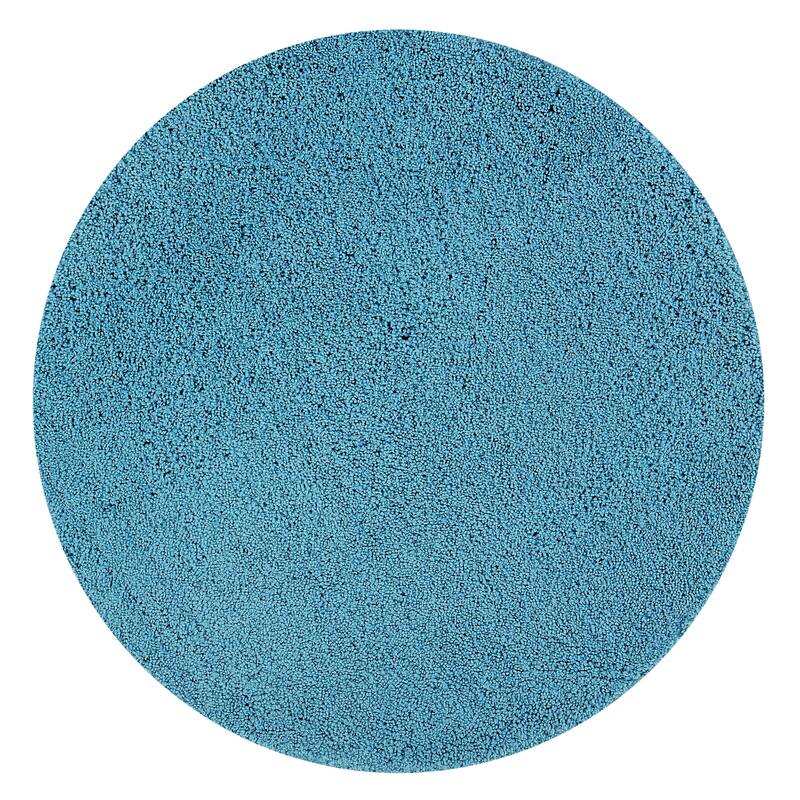 Better Trends Bath Rug 100% Micro Polyester Tufted Anti-Skid Latex Backing Bathroom Rugs for Shower, Sink Bath Mats Micro Plush - 30" Round - Blue