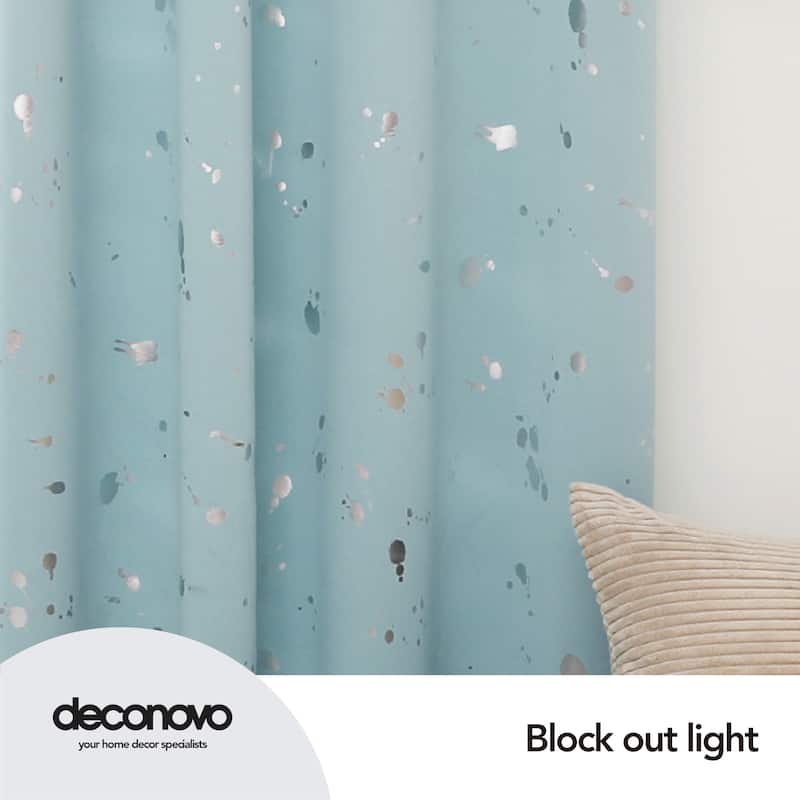 Deconovo Silver Spot 52 Width Curtain Panel Pair (2 Panel)