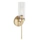 preview thumbnail 1 of 7, 5-inch 1-light Wall Sconce Soft Gold