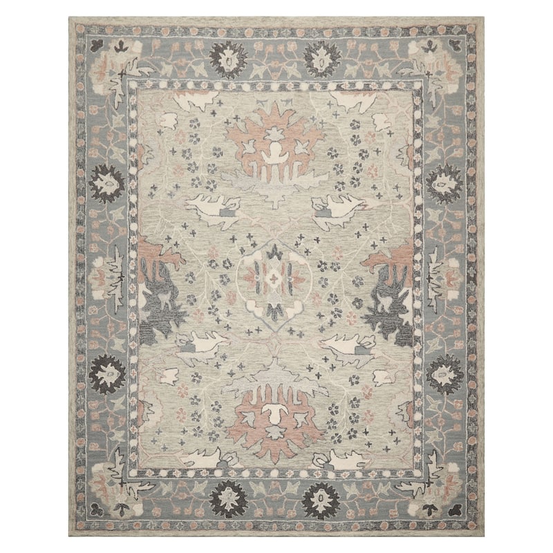 Multi Size Sage Wool Area Rug HandHooked Transitional Design Arts & Crafts