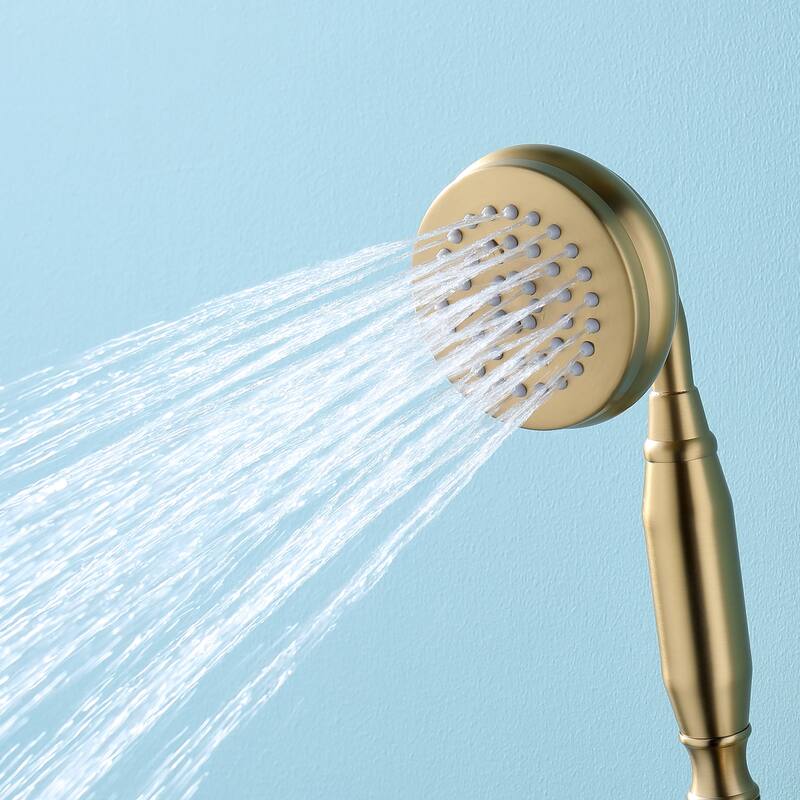 2-Handle 3-Spray Patterns Solid Brass Shower System (Valve Included)