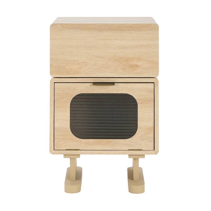 Christopher Knight Home - MDF Creative Rotatable Robot Storage Side Table
