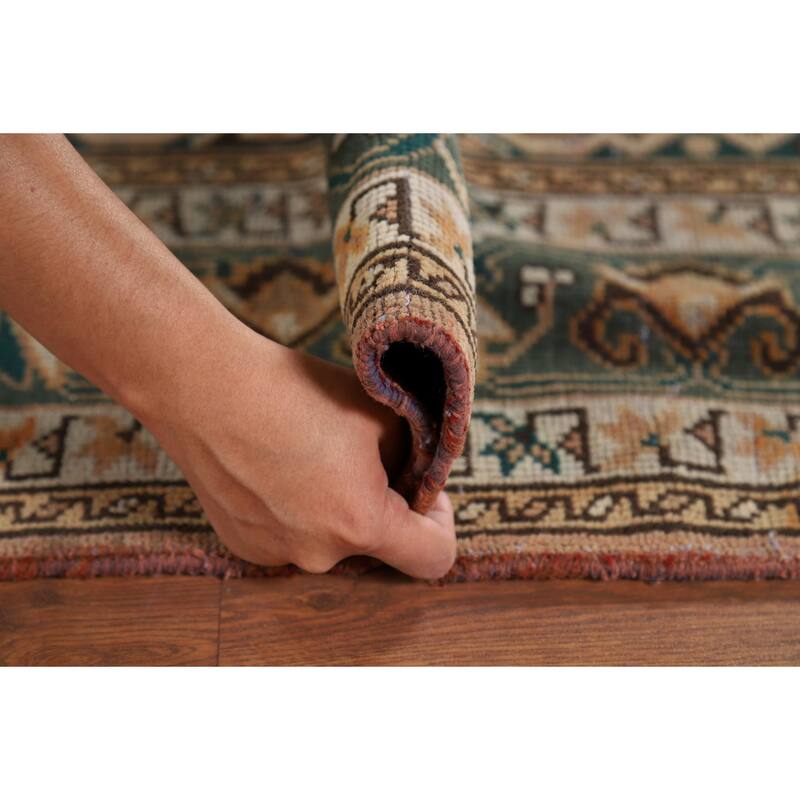 Geometric Bakhtiari Persian Vintage Rug Handmade Wool Carpet - 5'3" x 10'0"
