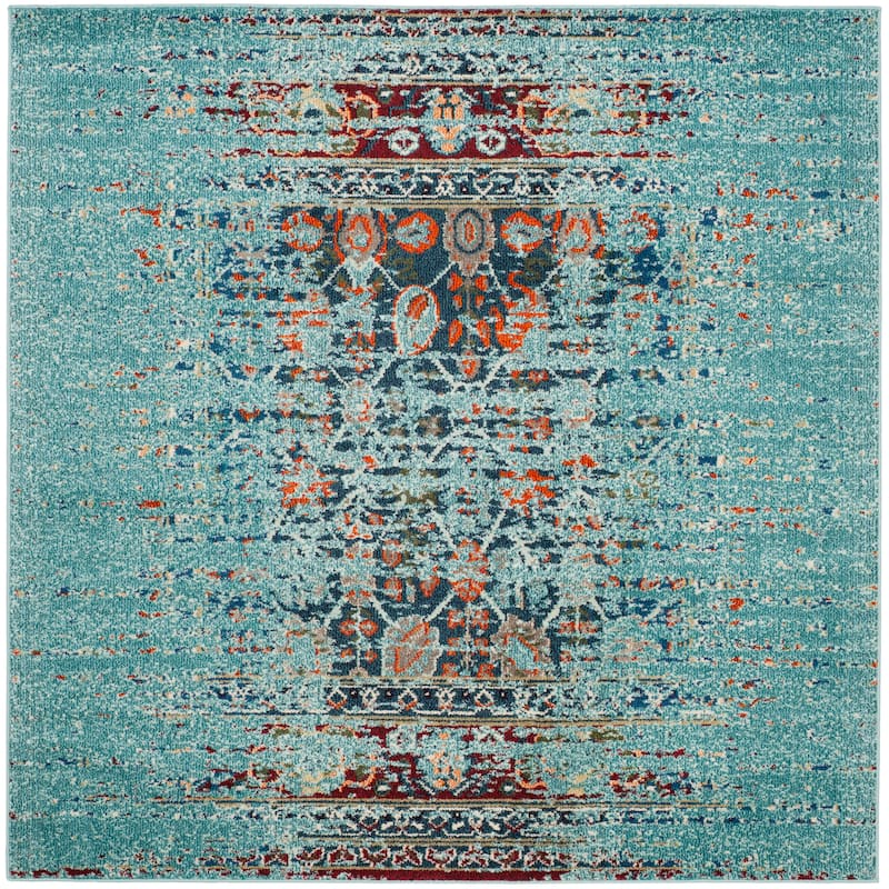SAFAVIEH Monaco Katty Boho Rug - Blue/Multi - 6'7" Square