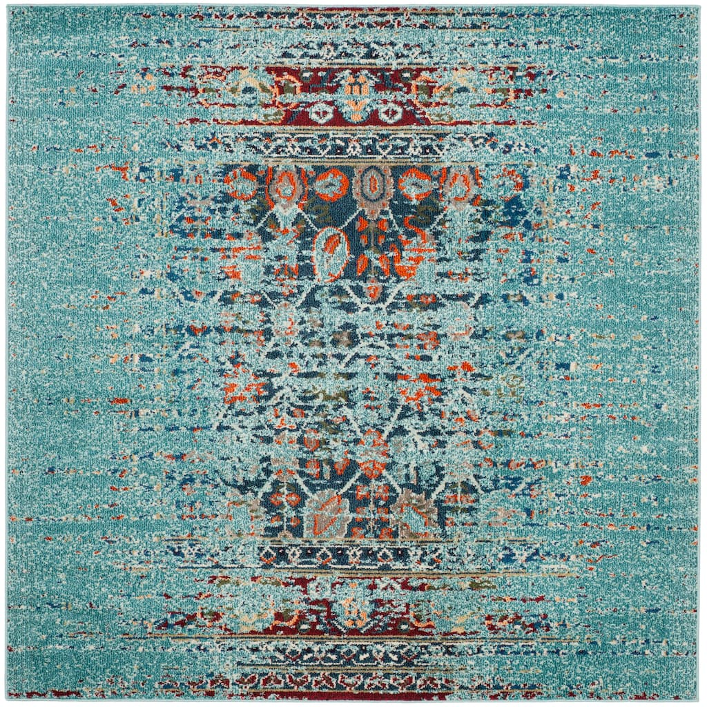 SAFAVIEH Monaco Katty Boho Rug - Blue/Multi - 6'7" Square