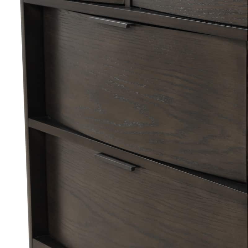 Roundhill Furniture Belani Wood 3-Drawer Nightstand, Espresso