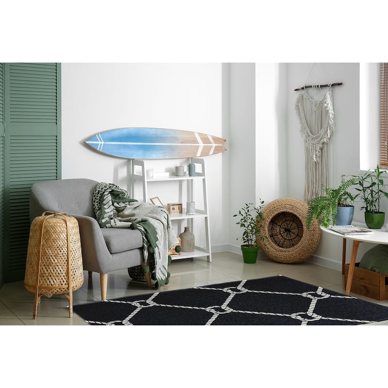 Ahoy Nautical Chenille Rug