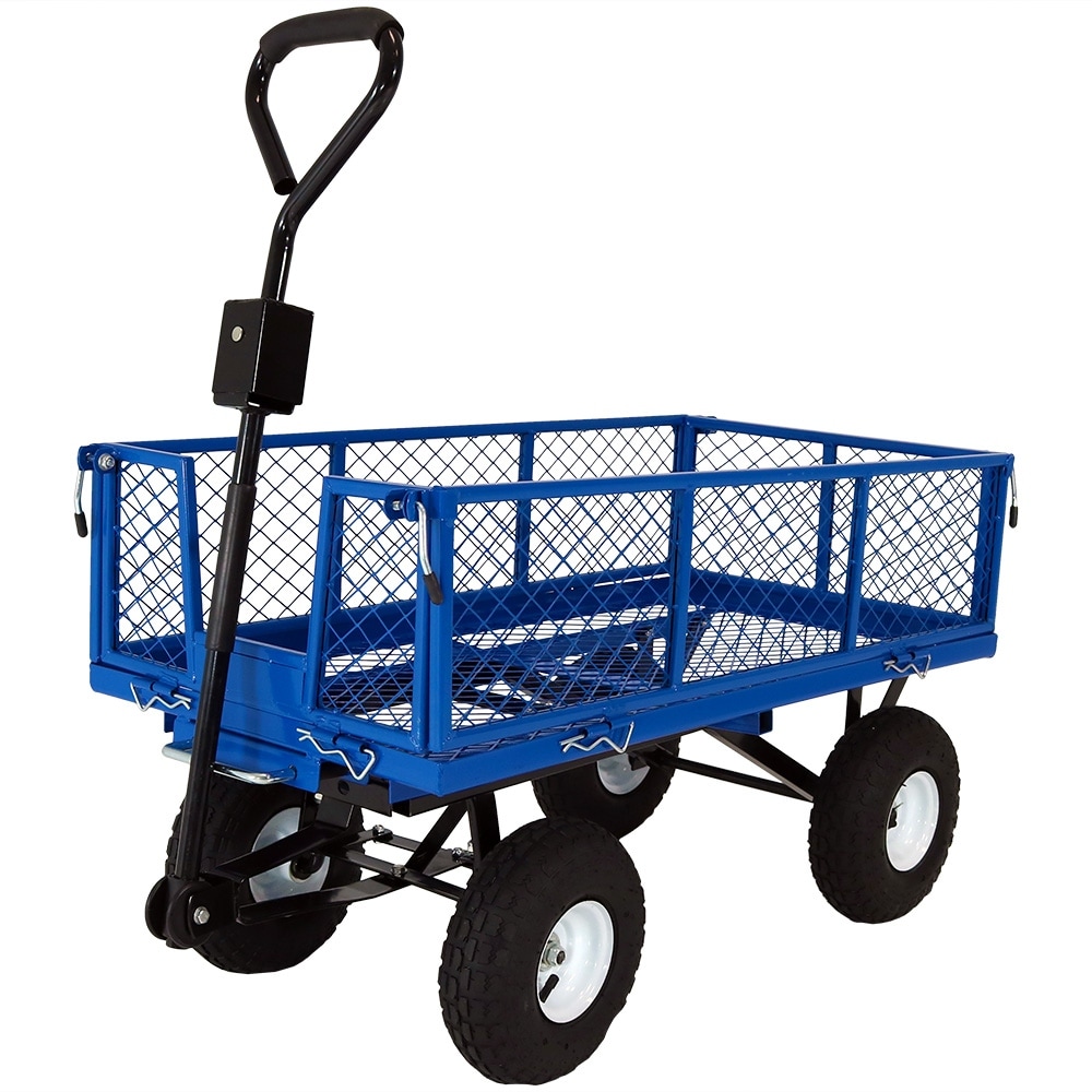 Shop Sunnydaze Steel Dump Utility Garden Cart 660 Pound Weight