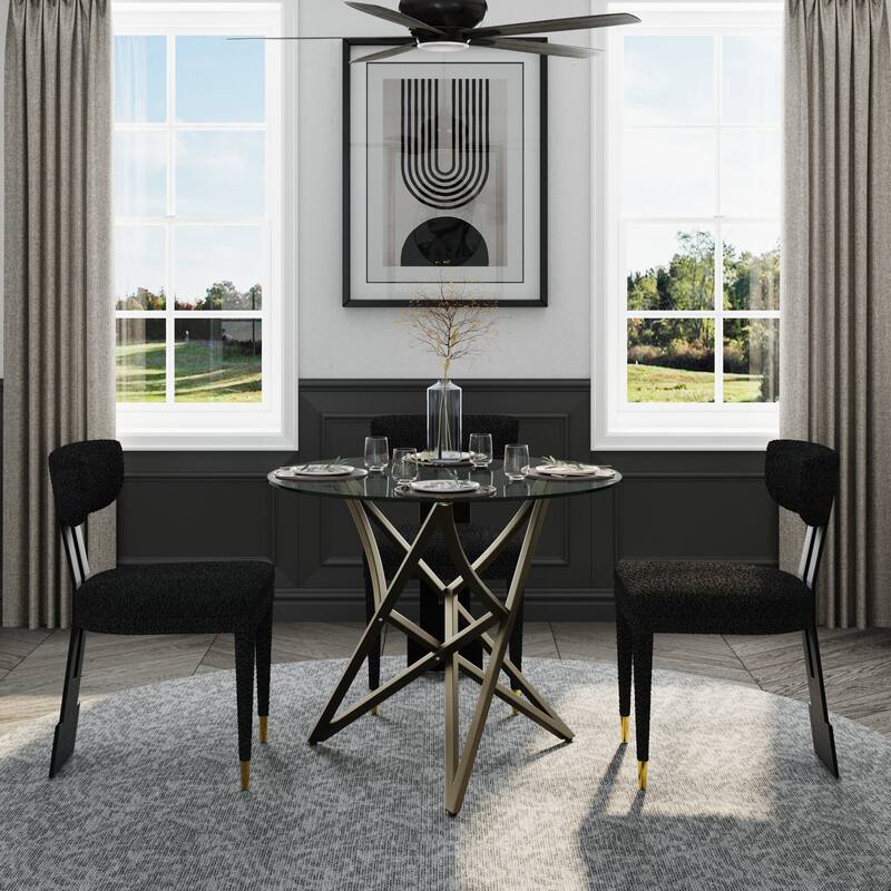 36 inch Clear Glass Round Dining Table
