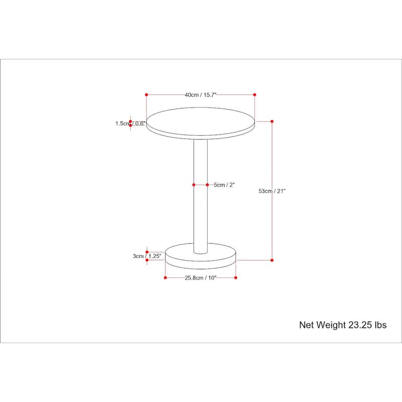 WYNDENHALL Ryan 16" Wide Modern Side Table in Genuine Marble and Iron - 15.7" d x 15.7" w x 21" h
