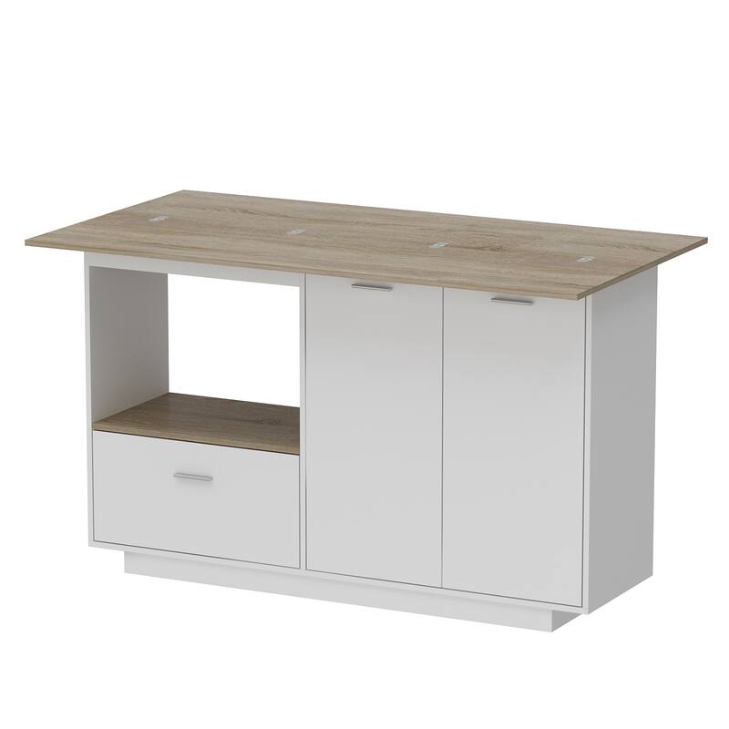 Kitchen Island Side Storage Extendable Table Bar On