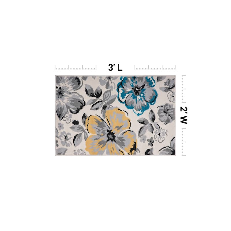 World Rug Gallery Modern Floral Design Area Rug