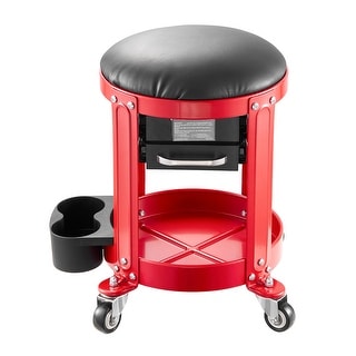 UIMOSO Rolling Mechanic Stool with Wheels, 300 lbs Capacity Garage Seat/Work Stool, Padded Roller Creeper Seat
