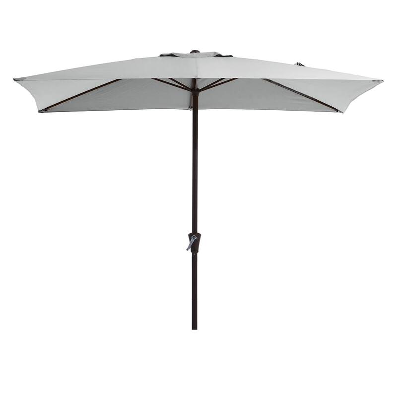 8*10ft Rectangular Patio Market Umbrella with Crank & Tilt，UV-Resistant