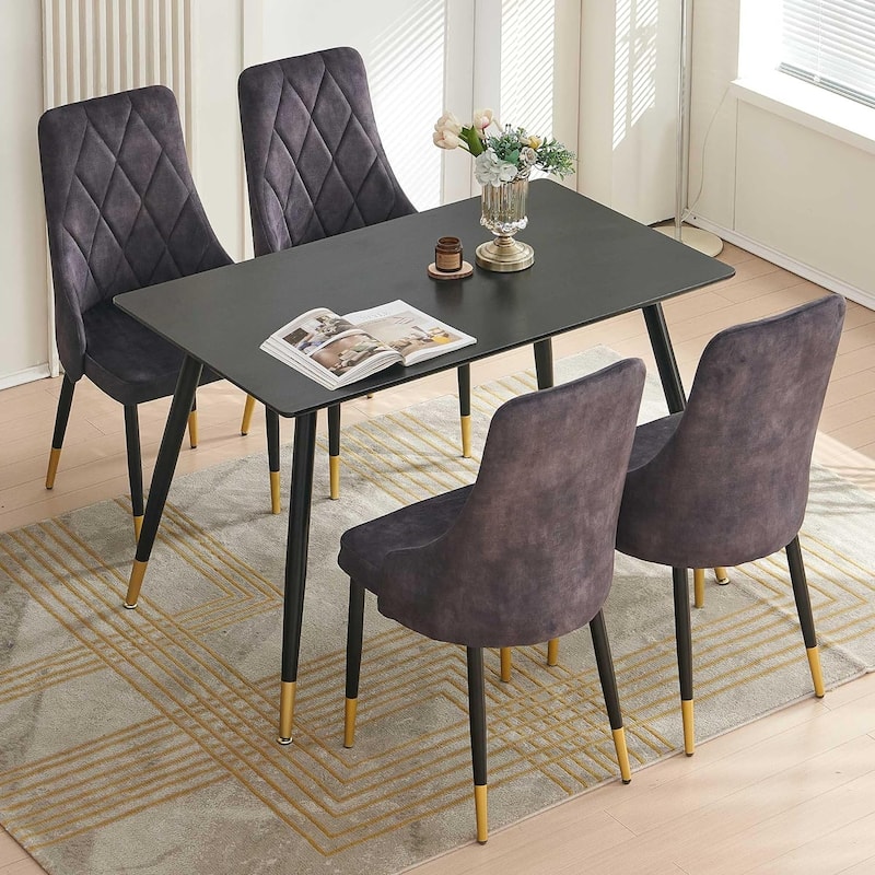 Howtai Velvet Home Kitchen Dining Chairs Upholstered Backrest