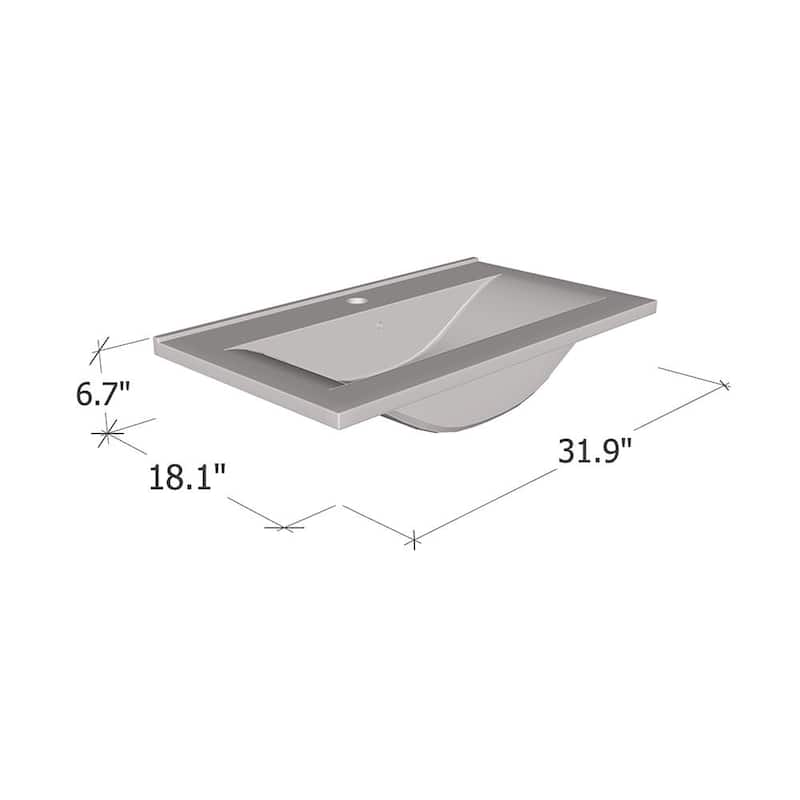 32 Inch Ceramic Drop In Sink