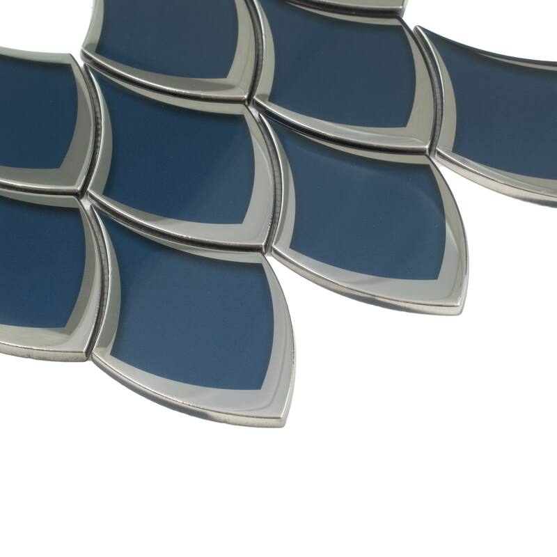 Mirari 10x12 in. Glossy Glass Fish-shaped Mosaic Wall Tile (4.25 sq ft/case, 5-Pack)