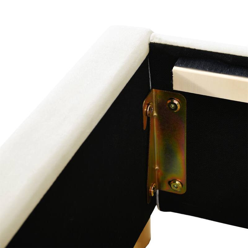 Full or Queen Size Velvet Upholstered Platform Bed with USB Charging