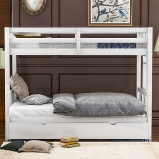 Twin over Pull Out Bunk Bed with Trundle - Bed Bath & Beyond - 37213971