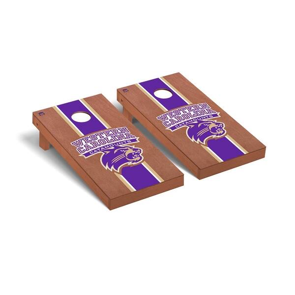 slide 2 of 5, Western Carolina Catamounts Striped Cornhole Board Set