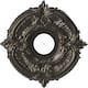 3 1/2" Inside Diameter - Attica Thermoformed PVC Ceiling Medallion - 13" Outside Diameter - Metallic Charcoal