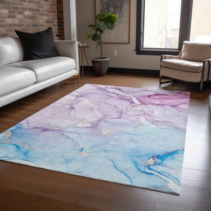 Almisi Modern Art-Inspired Weather Resistant Versatile Elegance Outdoor Rug