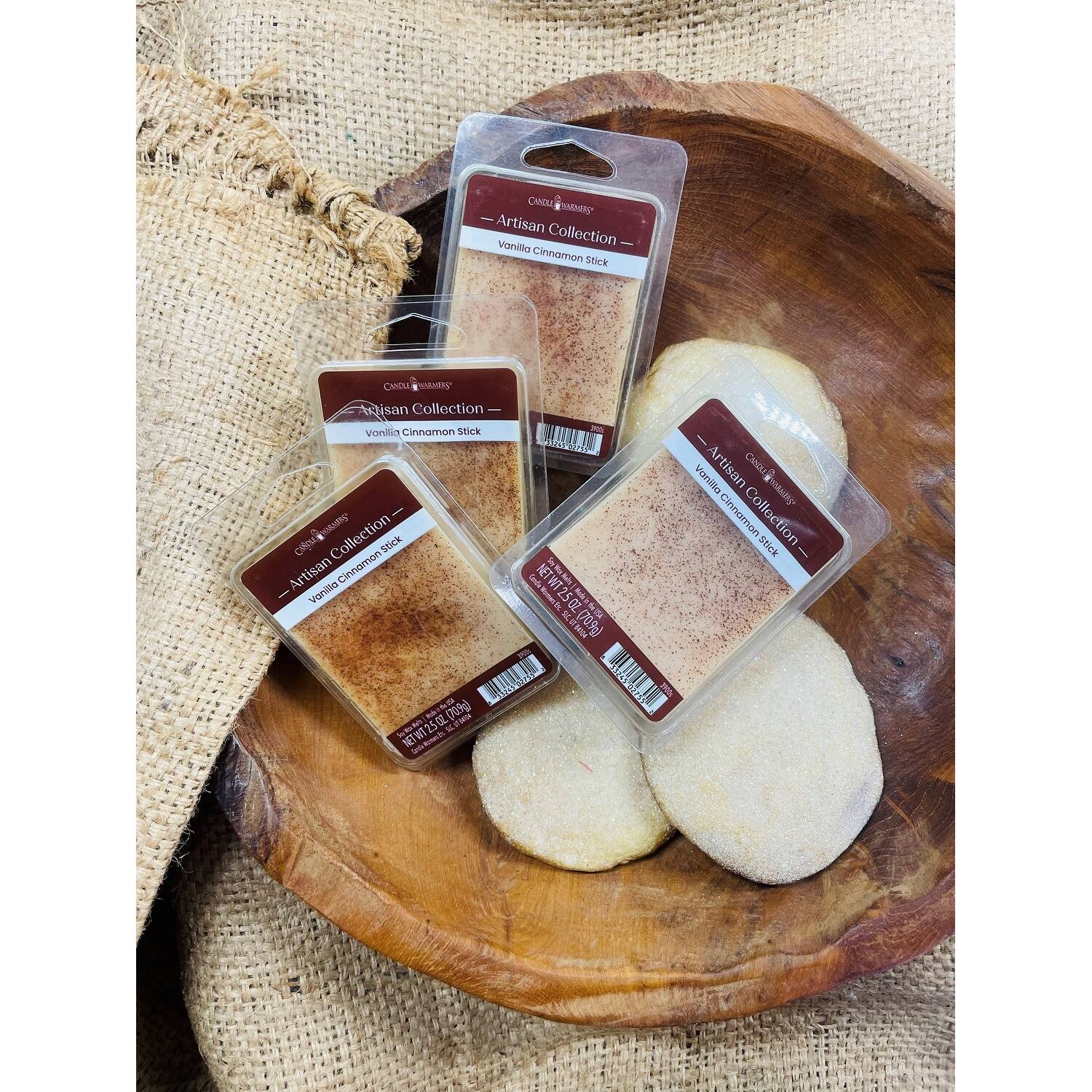 Candle Warmers Artisan Soy Wax Melt Vanilla Cinnamon On Sale Bed