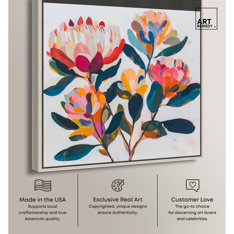 Contemporary Flora I Canvas by Art Remedy