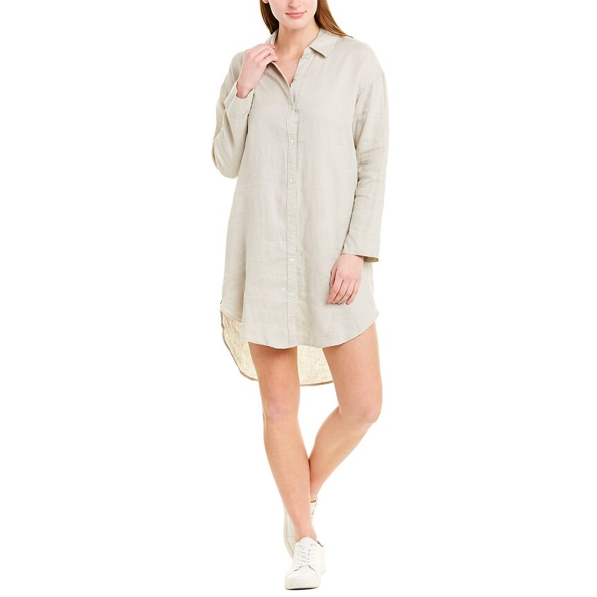 james perse linen shirt dress