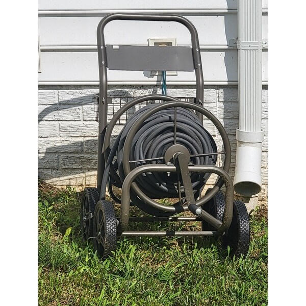 Glitzhome 36H Steel Garden 4-Wheel Garden Hose Reel Cart - On Sale - Bed  Bath & Beyond - 33999859