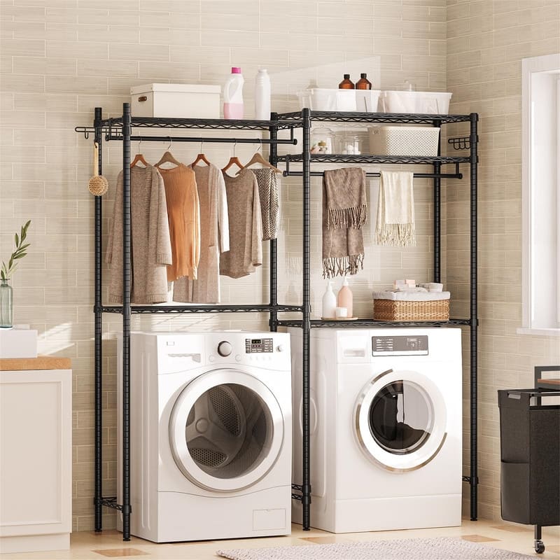Over The Washer and Dryer Storage Shelf - 65.4"L x 13"W x 77.6"H