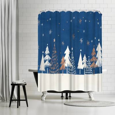 Starry Evening By PI Holiday Collection - Shower Curtain