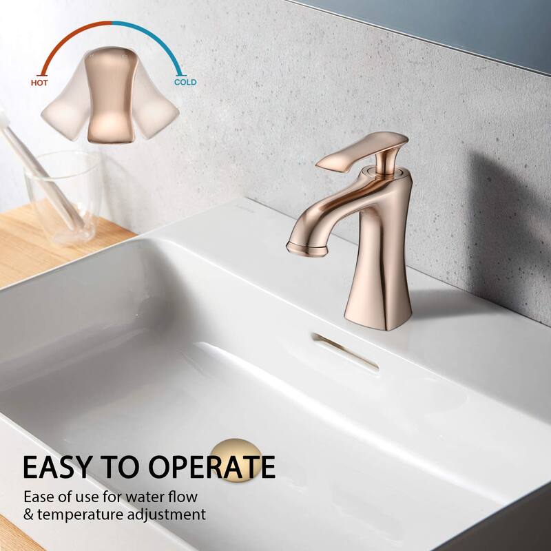 BATHLET Single Hole Single Handle Bathroom Sink Faucet