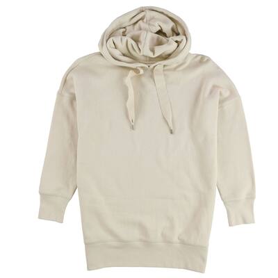 American Eagle Womens Side Zip Ribbon Hoodie Sweatshirt,, Beige, Medium