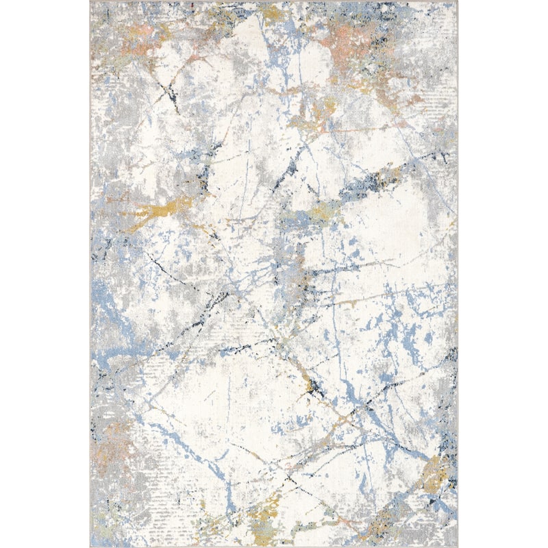 Nuloom Luca SpinClean Abstract Splatter Machine Washable Area Rug