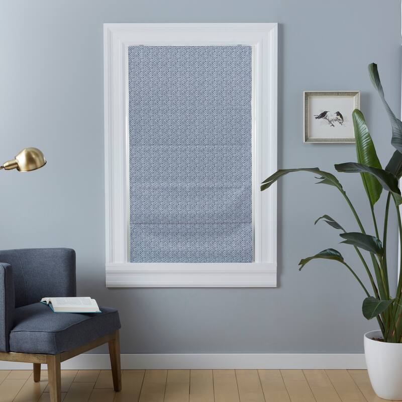 ATI Home Esme Total Blackout Roman Shade 23"x64" Dark Grey.