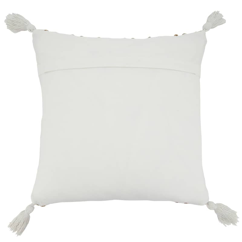 Wavy Line Design Jute Woven Pillow