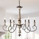preview thumbnail 1 of 6, The Gray Barn Windy Bracken French Country Retro White Chandelier - D31''*H28''