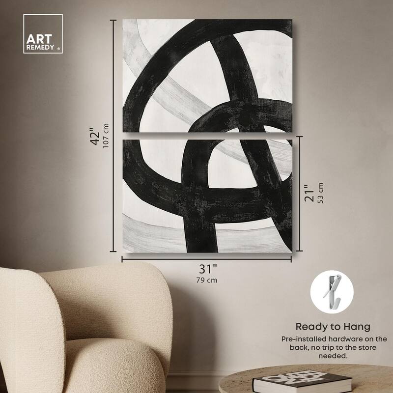 Infinite Loop II Canvas Set of 2 by Art Remedy, Gallery Wrapped