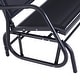 preview thumbnail 4 of 7, Outsunny 2-person Black Outdoor Double Rocker Glider Bench