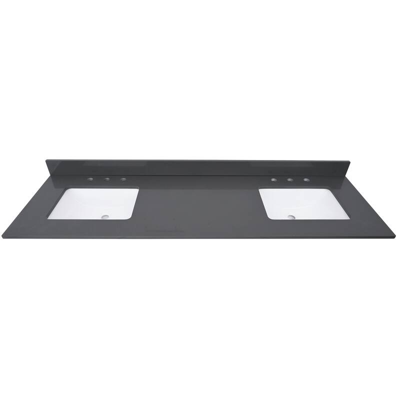 Avanity Quartz Vanity Top with Rectangular Undermount Sinks