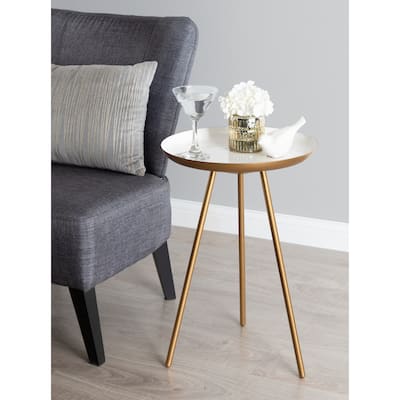 Kate and Laurel Laranya Round Metal Side Table - 15x15x22.5