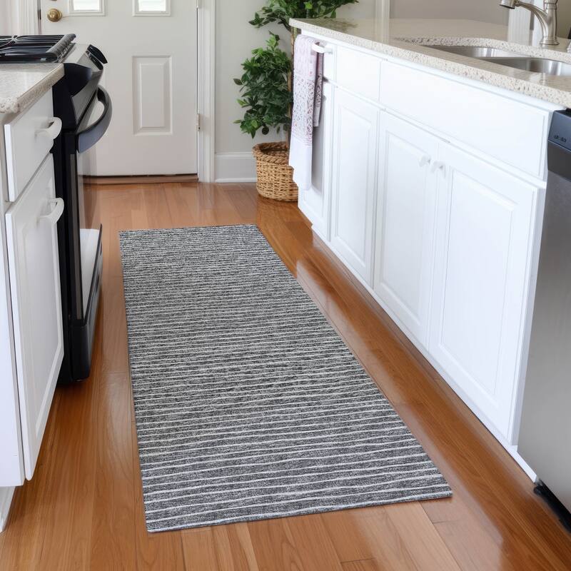 Premium Washable Super Soft Boho Stripe Mayfield Rug - Gray - 2' 3" x 7' 6" - Runner