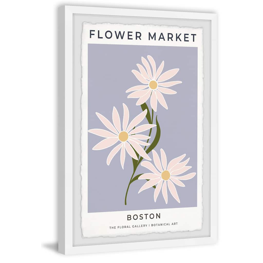 'Boston Flower Market' Framed Painting Print